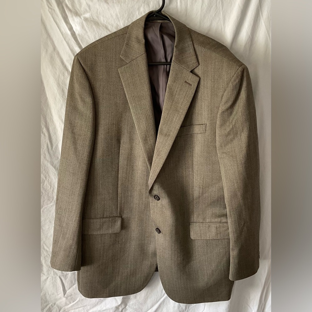 Lauren Ralph Lauren Tan Sport Coat Classic Single-Breasted Blazer wool 44L